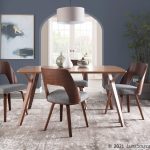 Triad Mid-Century Walnut and Grey Accent Chairs (Set of 2) 12 Triad Mid-Century Walnut and Grey Accent Chairs (Set of 2)
