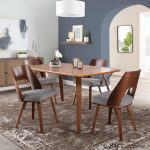 Triad Mid-Century Walnut and Grey Accent Chairs (Set of 2) 11 Triad Mid-Century Walnut and Grey Accent Chairs (Set of 2)