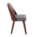 Triad Mid-Century Walnut and Grey Accent Chairs (Set of 2) 15 Triad Mid-Century Walnut and Grey Accent Chairs (Set of 2)