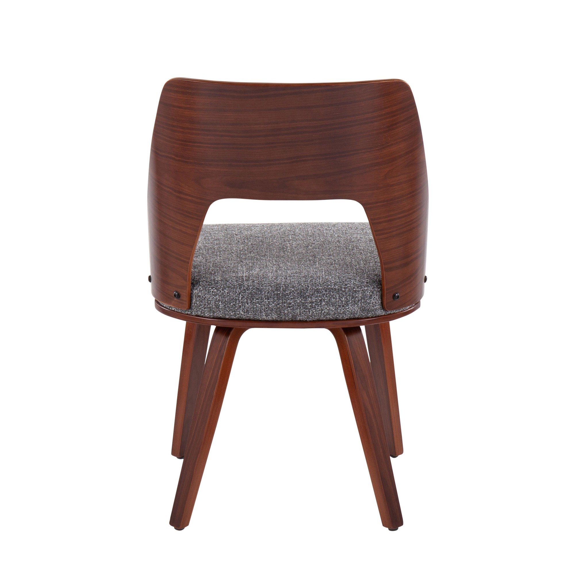 Triad Mid-Century Walnut and Grey Accent Chairs (Set of 2) 7 Triad Mid-Century Walnut and Grey Accent Chairs (Set of 2) - Image 7