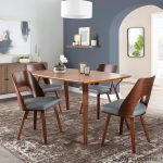 Triad Walnut Bamboo Grey Faux Leather Mid-Century Modern Chairs (Set of 2) 12 Triad Walnut Bamboo Grey Faux Leather Mid-Century Modern Chairs (Set of 2)