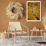 Triangle Rubber Wood Nesting Coffee Tables Natural Finish (Set of 2)