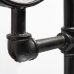 Trifect Black Iron Pipe Three Face Floor Clock