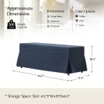 Trista Indigo Farmhouse Storage Bench with Removable Slipcover 10 Trista Indigo Farmhouse Storage Bench with Removable Slipcover