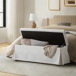 Trista Ivory Farmhouse Storage Bench with Removable Slipcover 7 Trista Ivory Farmhouse Storage Bench with Removable Slipcover