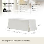 Trista Ivory Farmhouse Storage Bench with Removable Slipcover 10 Trista Ivory Farmhouse Storage Bench with Removable Slipcover
