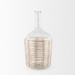 Troian Large Rattan Wrapped Glass Bottle