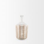 Troian Medium Rattan Wrapped Glass Bottle