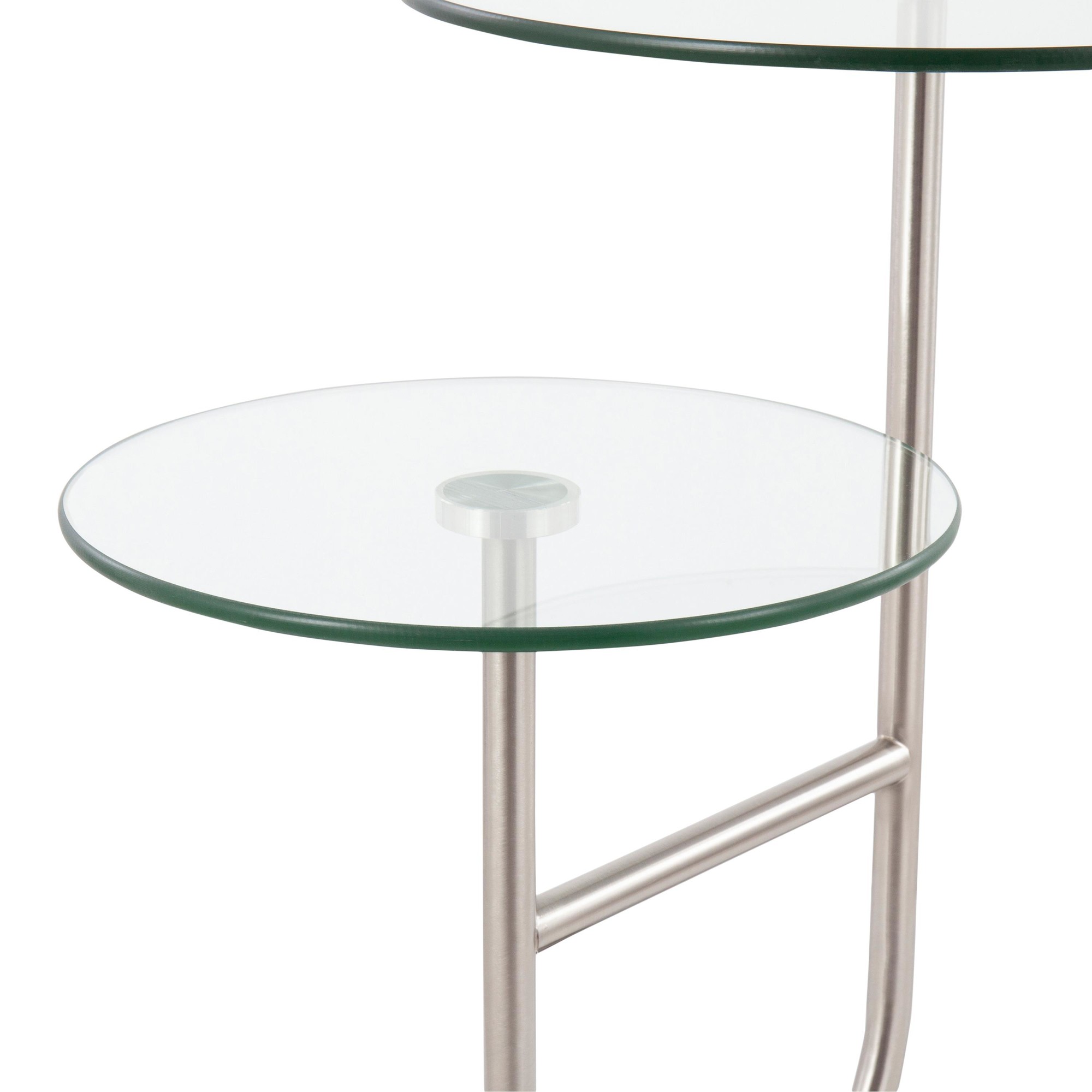 Trombone Glam Black Marble Glass Tiered Side Table 12 Trombone Glam Black Marble Glass Tiered Side Table - Image 12