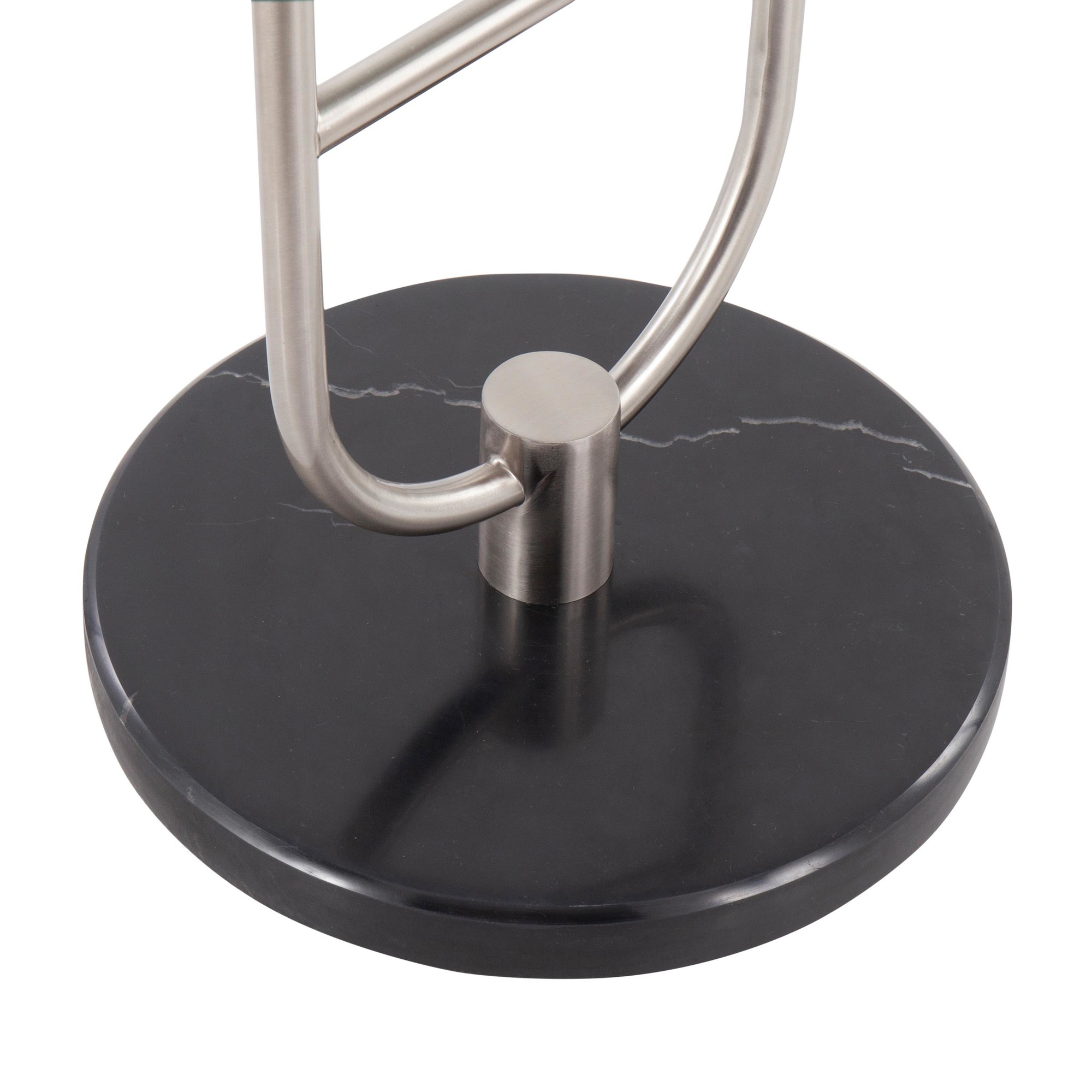 Trombone Glam Black Marble Glass Tiered Side Table 13 Trombone Glam Black Marble Glass Tiered Side Table - Image 13