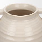 Tryna Large Beige w/ Matte Brown Ceramic Vase