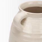 Tryna Large Beige w/ Matte Brown Ceramic Vase