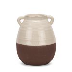 Tryna Small Beige w/ Matte Brown Ceramic Vase