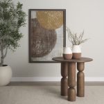 Tryna Small Beige w/ Matte Brown Ceramic Vase