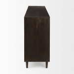 Tucker Dark Brown w/ Carved Arch Pattern 4 Door Sideboard