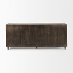 Tucker Dark Brown w/ Carved Arch Pattern 4 Door Sideboard