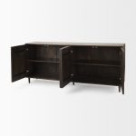 Tucker Dark Brown w/ Carved Arch Pattern 4 Door Sideboard