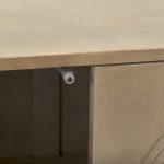 Tucker Light Brown Wood w/ Carved Arch Pattern 2 Door Accent Cabinet