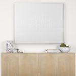 Tucker Light Brown Wood w/ Carved Arch Pattern 4 Door Sideboard