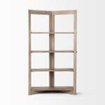Turnbull I 42L x 16W x 72H Light Brown Wood Four Shelf Shelving Unit