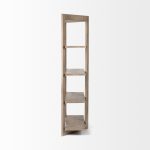 Turnbull I 42L x 16W x 72H Light Brown Wood Four Shelf Shelving Unit