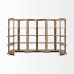Turnbull I 42L x 16W x 72H Light Brown Wood Four Shelf Shelving Unit