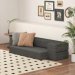 Convertible Folding Sofa Bed with Washable Cover Space-Saving Design