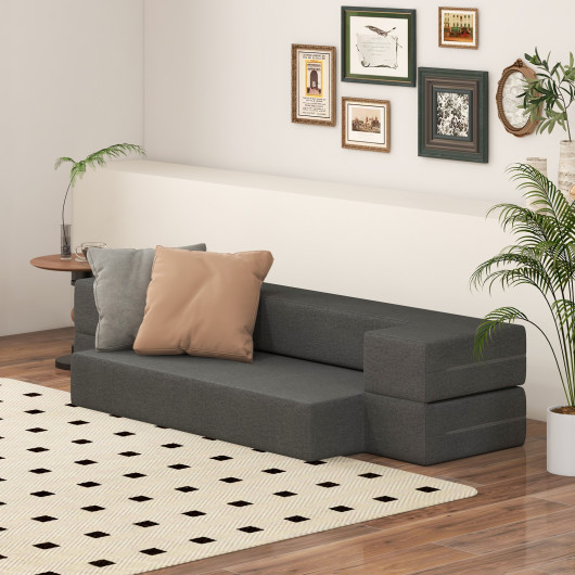 Convertible Folding Sofa Bed with Washable Cover Space-Saving Design - Image 2