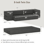 Convertible Folding Sofa Bed with Washable Cover Space-Saving Design