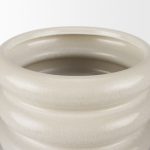 Twyla Short Cream Glazed Floor Vase
