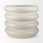 Twyla Tall Cream Glazed Floor Ceramic Vase