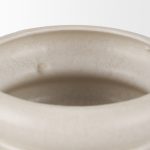 Twyla Tall Cream Glazed Ring Pot