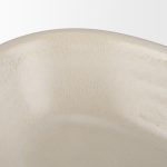 Tyren Cream Glazed Decorative Oblong Ceramic Bowl