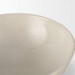 Tyren Cream Glazed Decorative Round Ceramic Bowl