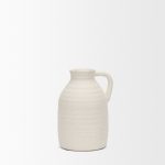 Tyrus Medium Textured Matte White w/ Speckling Ceramic Vase