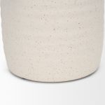 Tyrus Medium Textured Matte White w/ Speckling Ceramic Vase
