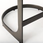 Tyson 17L x 18W x 28H Black Leather W/ Metal Frame Counter Stool