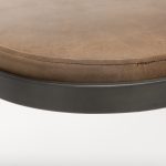 Tyson 17L x 18W x 28H Brown Leather W/ Metal Frame Counter Stool