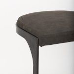 Tyson 17L x 18W x 28H Brown/Gray Suede W/ Metal Frame Counter Stool