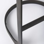 Tyson 17L x 18W x 31H Black Leather W/ Metal Frame Bar Stool
