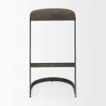 Tyson 17L x 18W x 31H Brown/Gray Suede W/ Metal Frame Bar Stool