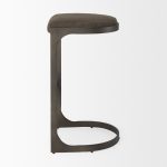 Tyson 17L x 18W x 31H Brown/Gray Suede W/ Metal Frame Bar Stool