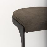 Tyson 17L x 18W x 31H Brown/Gray Suede W/ Metal Frame Bar Stool