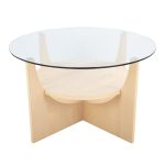 U-Shaped Contemporary Glass Top Coffee Table