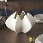 Ulrich Sculptural Cream Glazed Ceramic Vase