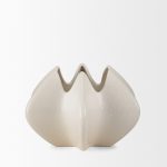 Ulrich Sculptural Cream Glazed Ceramic Vase