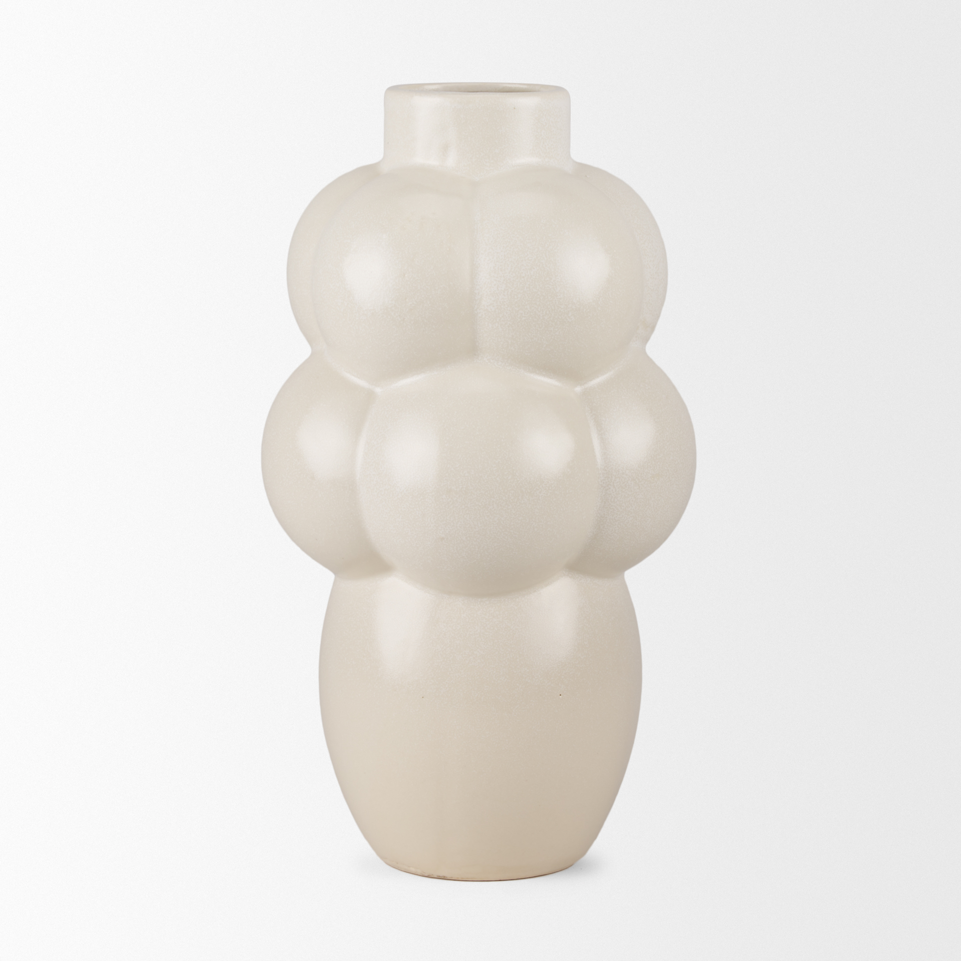 Ulvi Cream Glazed Bubble Ceramic Vase 5 Ulvi Cream Glazed Bubble Ceramic Vase - Image 5