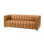 Ulysses Camel Genuine Leather Channel Tufted Modern Sofa 7 Ulysses Camel Genuine Leather Channel Tufted Modern Sofa