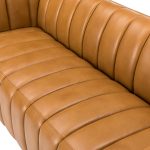 Ulysses Camel Genuine Leather Channel Tufted Modern Sofa 10 Ulysses Camel Genuine Leather Channel Tufted Modern Sofa