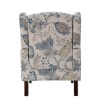 Umberto Blue Linen Wingback Armchair 9 Umberto Blue Linen Wingback Armchair